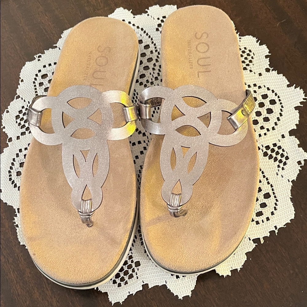 SOUL Naturalizer Metallic Sandals